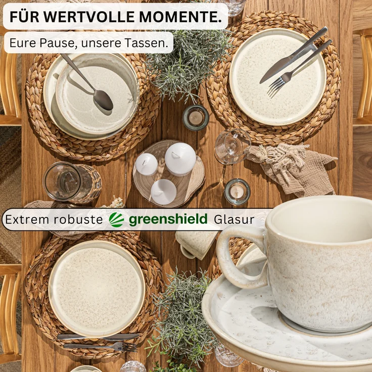 SÄNGER Espressotassen Set Key West - 12 teilig aus Steingut – Bild 3