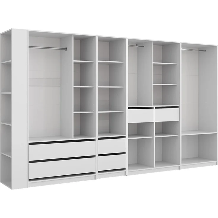 Kleiderschrank Elmo Weiß 50 x 200 cm 5er Set Vicco – Bild 1