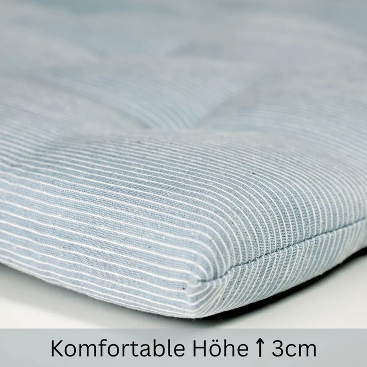 Esprit Stuhlkissen NEEDLESTRIPE Sitzkissen, 40 x 40 cm - 4er Set in Hellblau – Bild 3