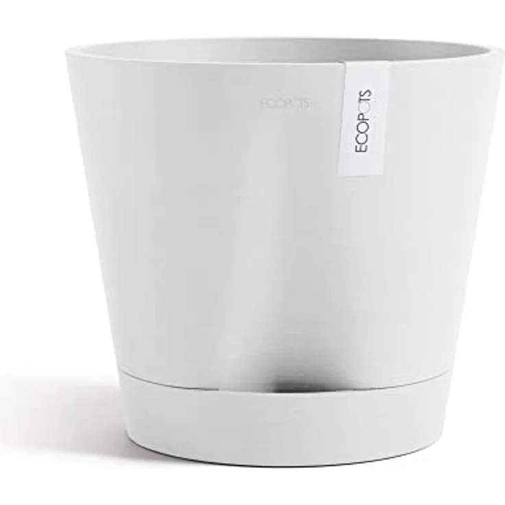 ECOPOTS Blumentopf Venice 2 30 Weiß, für den Innenbereich – Bild 2