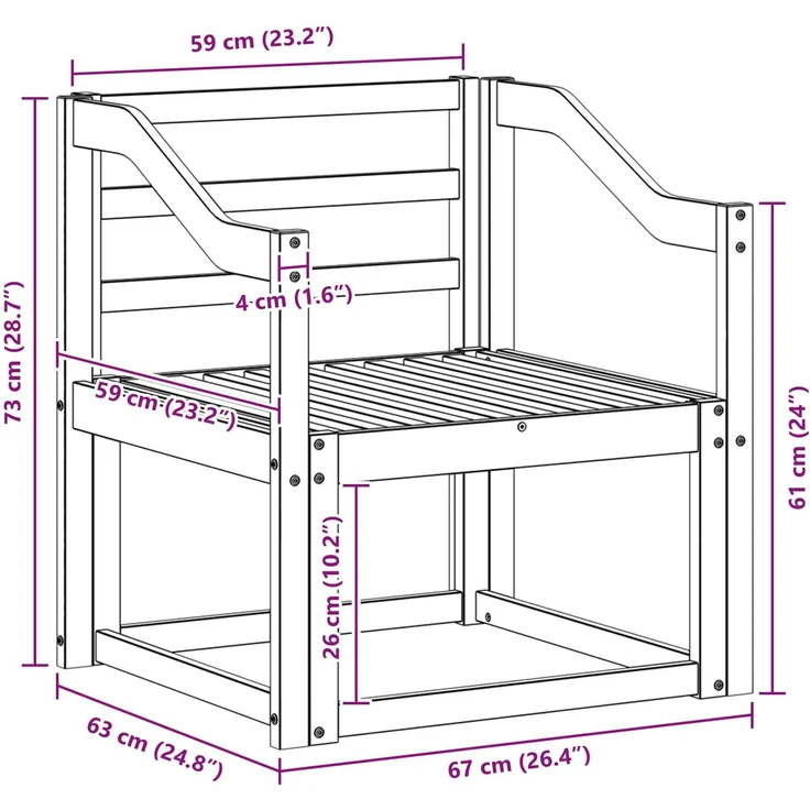 vidaXL Outdoor-Sofagarnitur Massivholz Akazie Weiß 3438988 – Bild 8