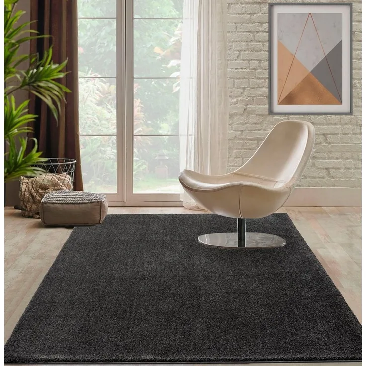 merinos Hochflor-Teppich Forest 340, rechteckig, Höhe: 25 mm, Shaggy, uni meliert, sehr dicht und weich, Wohnzimmer