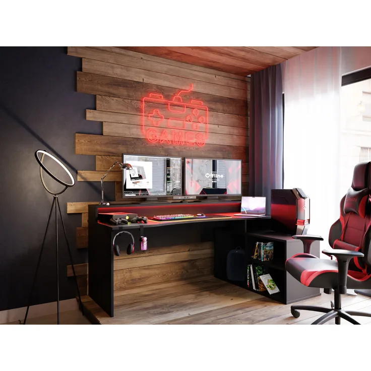 Schreibtisch TEZAUR mit Regalelement