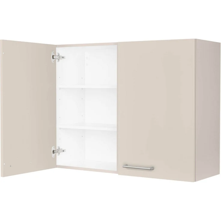 nobilia® Hängeschrank "Laser", vormontiert, mit zwei Einlegeböden, Breite 90 cm – Bild 1