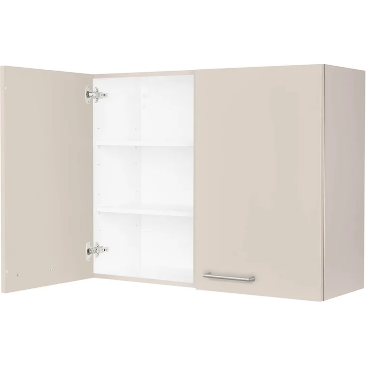 nobilia® Hängeschrank "Laser", vormontiert, mit zwei Einlegeböden, Breite 90 cm