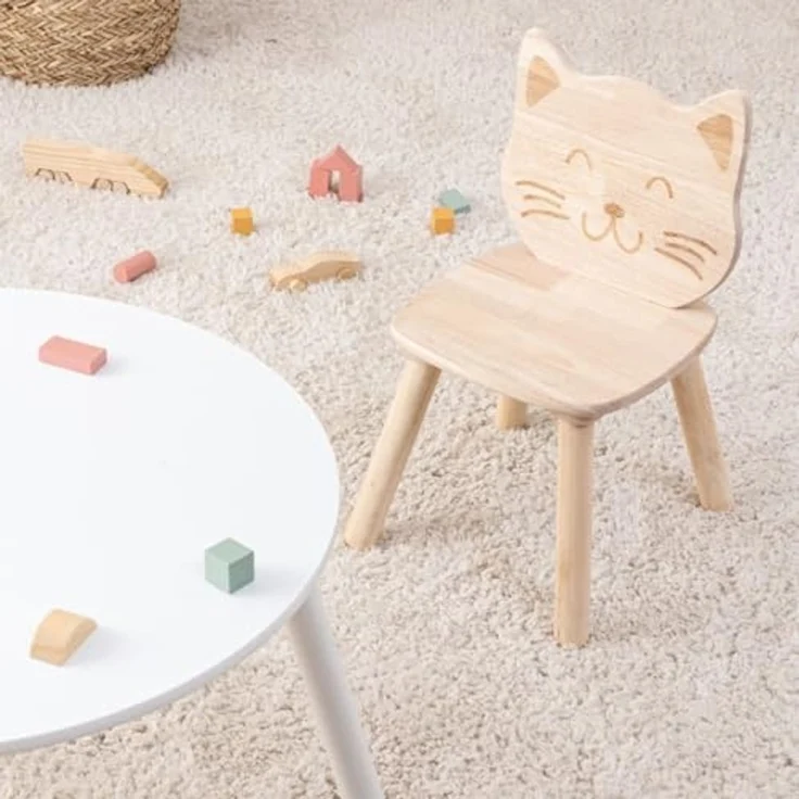 Atmosphera Créateur d'intérieur Hocker Holzstuhl für Kinder CAT, 30 x 28 x 50 cm (1 Stk, Sitzhocker), funktional – Bild 2