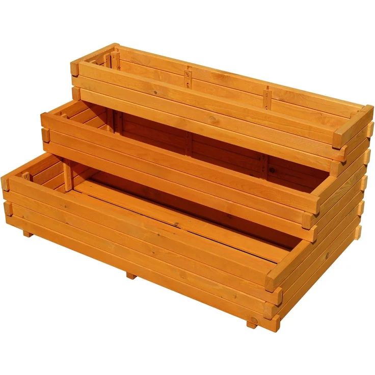 promadino Pflanzentreppe Pflanzkastentreppe "Volterra" mit Pflanzfolie, BxTxH: 100x60x48 cm – Bild 2