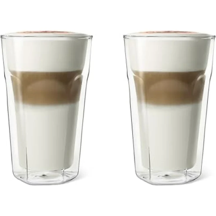 1x2 Leopold Vienna Glas Latte Macchiato doppelwandig – Bild 1
