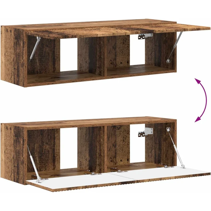 vidaXL TV-Schrankset 4 pcs Altholz Holzwerkstoff 3409166 – Bild 11