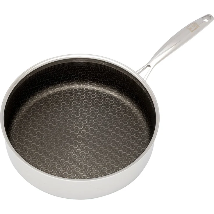HSN 26cm Edelstahlschmorpfanne mit Deckel Wabenstruktur – Bild 2