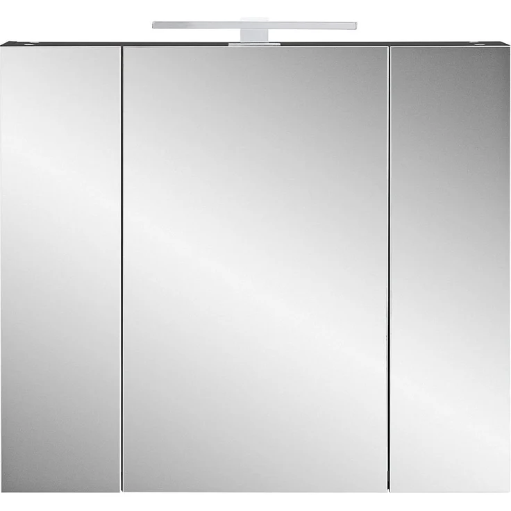 Spiegelschrank vito Mayor, Glas, Holzwerkstoff, Schwarz, Verspiegelt, 76 x 71 x 23 cm – Bild 2