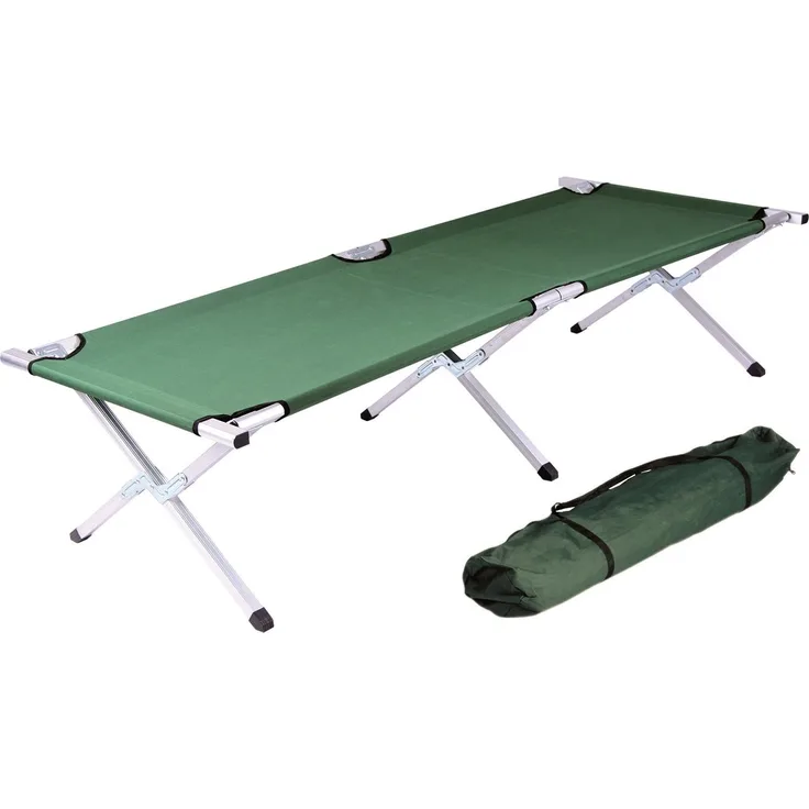Klappbares Feldbett Campingbett Festivalbett Outdoorbett Liege Gästebett 190 cm dunkelgrün