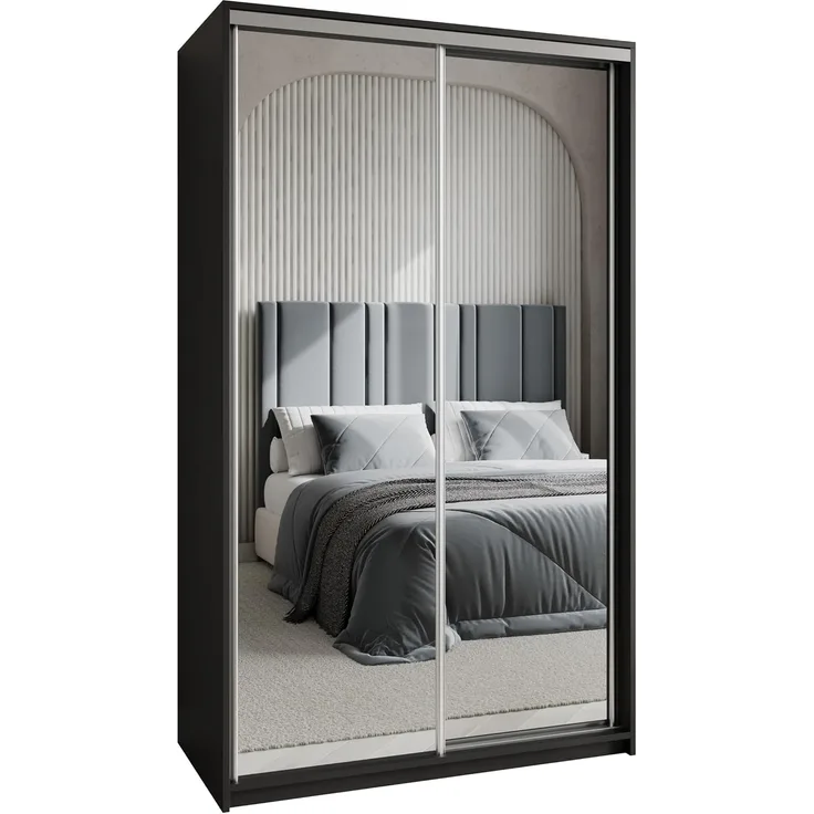 Masseno Schwebetürenschrank RIEN Kleiderschrank mit Spiegel und Schubladen Schlafzimmerschrank