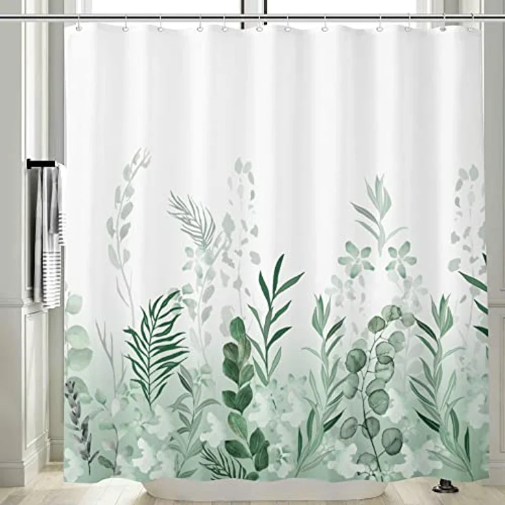 M&W DAS DESIGN Duschvorhang Shower curtains Anti schimmel Waschbar ​​180x200 Duschvorhang grün – Bild 7