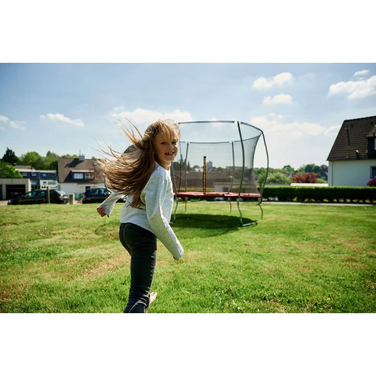 HUDORA 'Fantastic Trampolin 300V', mit Sicherheitsnetz, für die ganze Familie, max. belastbar bis 100 kg, 300 cm Durchmesser, rot, ab 3 Jahren – Bild 9
