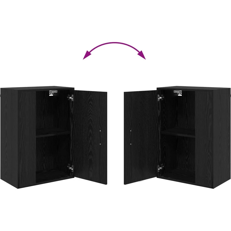 vidaXL TV-Schrankset 140 x 40 x 33 cm Schwarz Eichen-Optik 3397897 – Bild 11