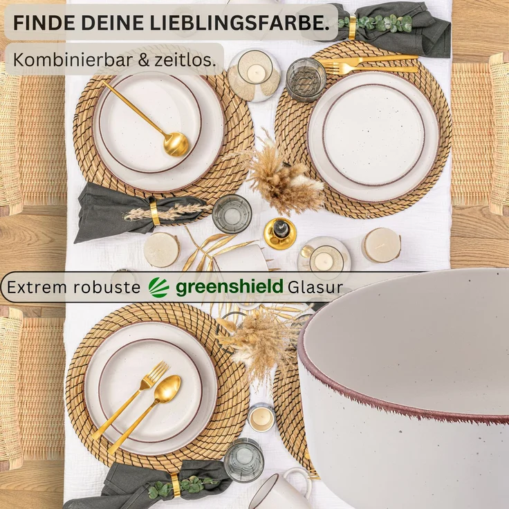 SÄNGER Steingut Schalen Bombay Ivory 4 teilig – Bild 3