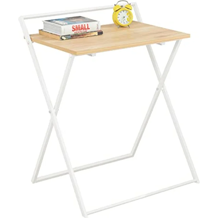SoBuy FWT88-WN Schreibtisch, MDF, PVC-Beschichtung, Helle Eiche, 63 x 77 x 45 cm – Bild 1