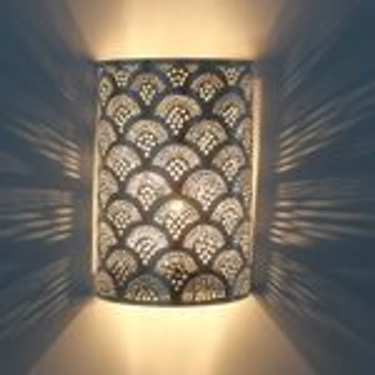 Marokkanische Silber-Wandlampe Aya – Bild 1