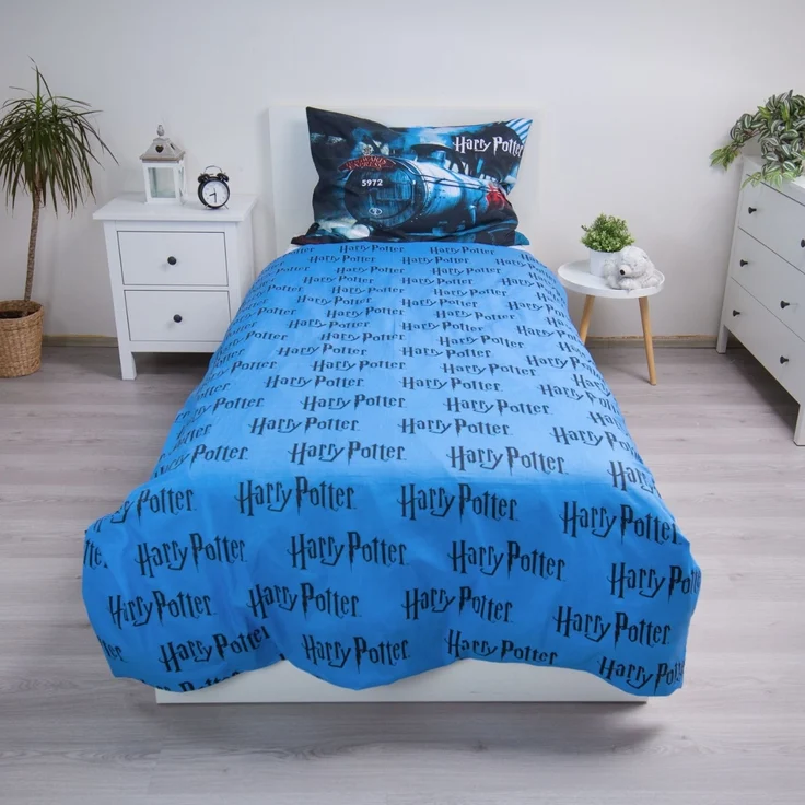 Harry Potter Bettwäsche 140x200 + 70x90 cm Hogwarts Express Design 100 % Baumwolle – Bild 3
