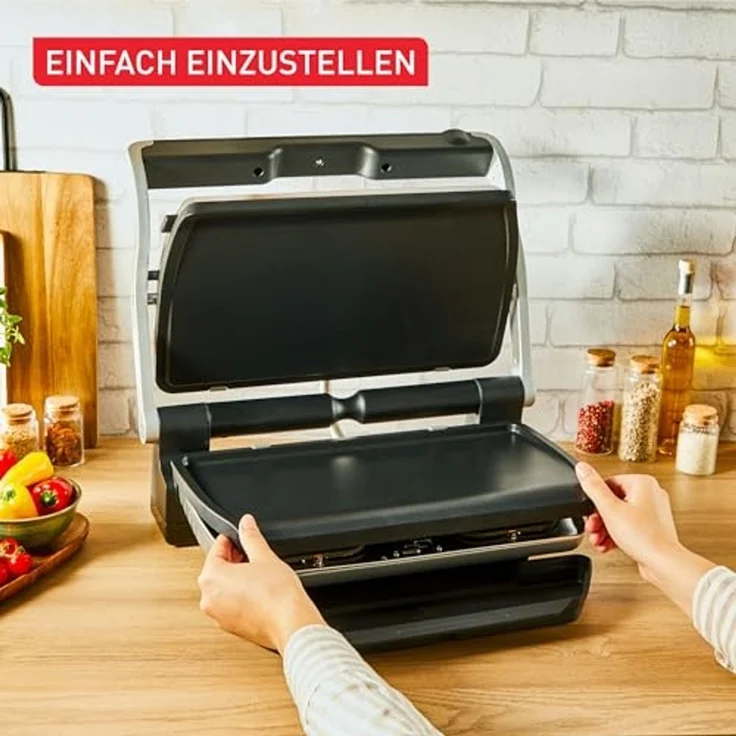 Tefal Plancha-Platten XL, kompatibel mit OptiGrill+ XL, für empfindliche Zutaten, antihaftbeschichteter Aluminium-Druckguss, Schwarz, XA729810 – Bild 4