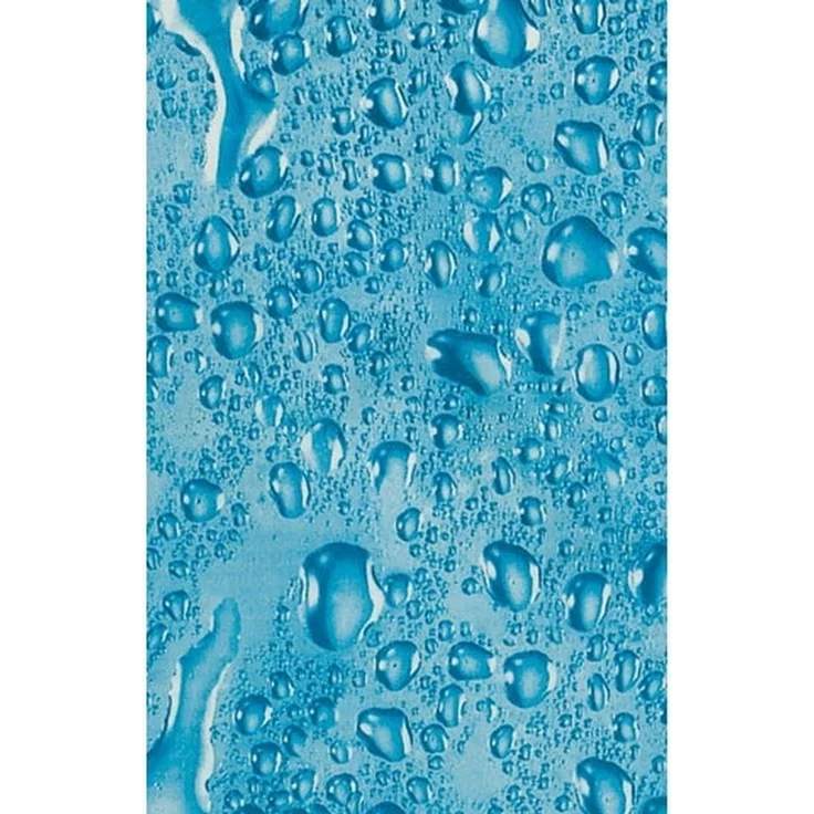 Euroshowers GmbH Duschvorhang Wasserstruktur Dunkeltürkis 180 × 200 cm Polyester mit 12 Ringen Breite 180,0000000000000 cm