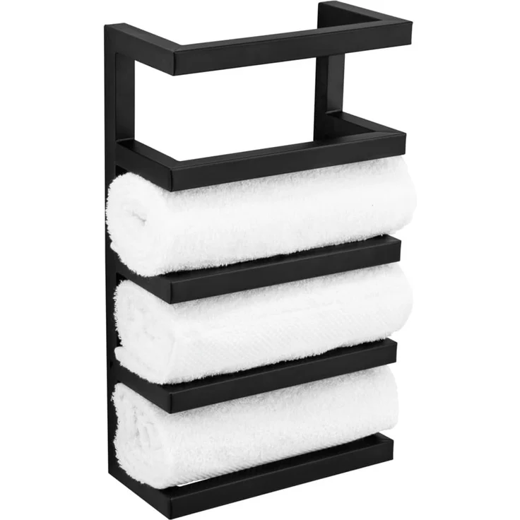 WENKO FONDIRO Handtuchhalter, Schwarz matt, Edelstahl – Bild 6