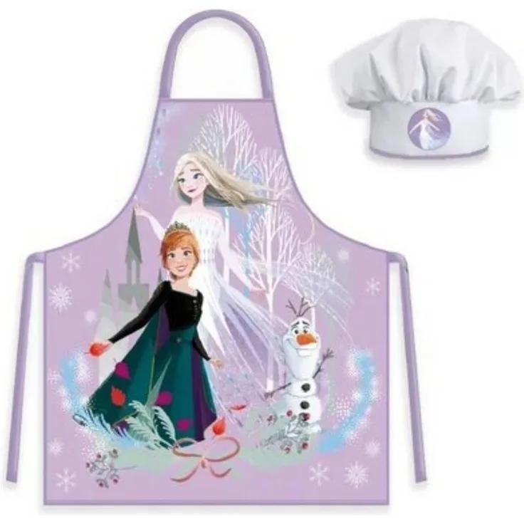 Disney Frozen Kochschürze Küchenset für Kinder – Schürze und Mütze für kleine Köche