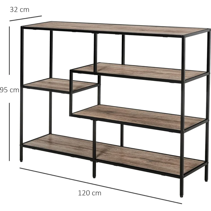 HOMCOM Bücherregal Standregal im industriellen Stil – Bild 3