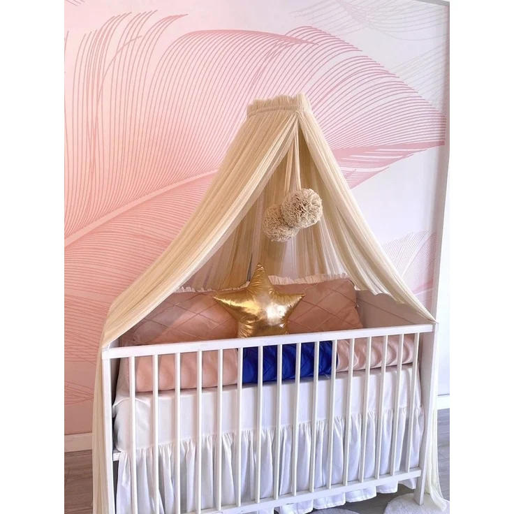 Baby Fancyroom Betthimmel Betthimmel aus 12 Meter Tüll aus 1. Klasse für Kinderbett Gitterbett, Himmel für Babybett Kinderbett – Bild 1