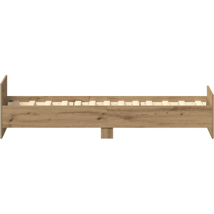 vidaXL Bettgestell ohne Matratze Artisan-Eiche 75x190 cm Holzwerkstoff 862311 – Bild 5