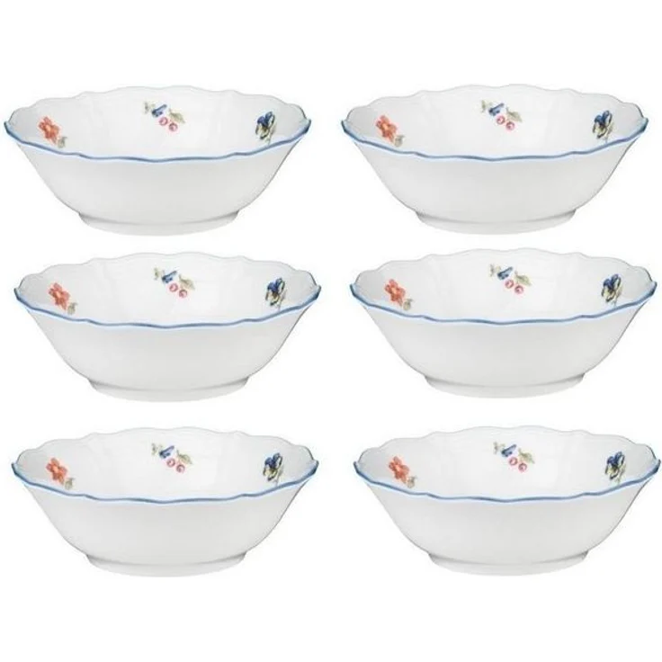 Seltmann Weiden Müslischale Seltmann Weiden Sonate Nostalgie 6 x Dessertschale rund 15,5 cm, Porzellan, (Spar-Set) – Bild 2