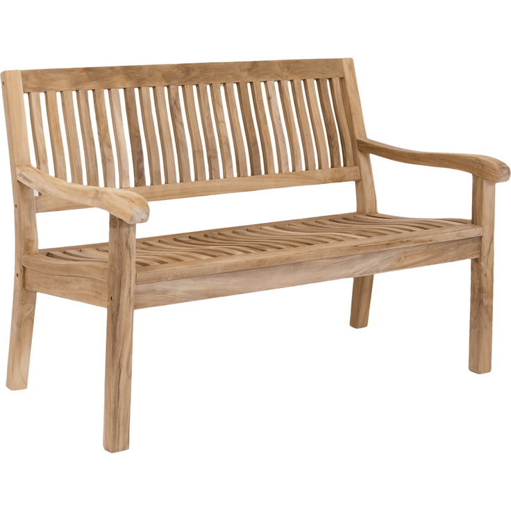 Premium Teak Teakbank Gartenbank Parkbank Kingsbury Armlehnen nachhaltig 150cm