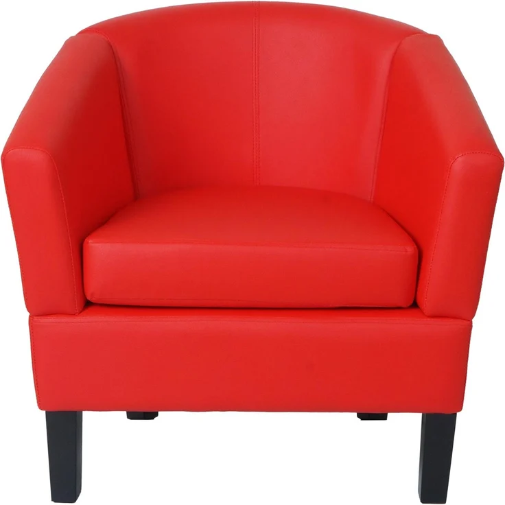 Lounge-Sessel HWC-O17, Sessel Clubsessel Cocktailsessel, FSC®-zertifiziert Kunstleder ~ rot – Bild 7