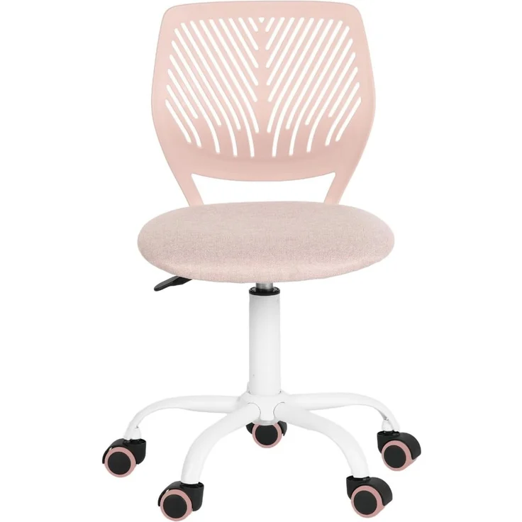 FurnitureR Schreibtischstuhl, ergonomischer Drehstuhl ohne Armlehnen, höhenverstellbarer Bürostuhl mit Rollen, komfortabler Arbeitsstuhl für Home Office, Schlafzimmer und Arbeitszimmer