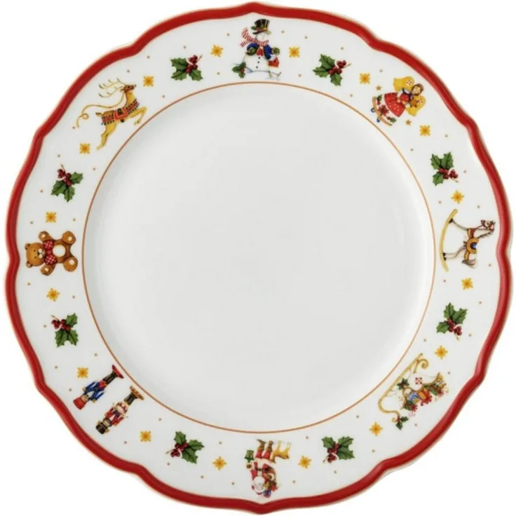 Hutschenreuther Speiseteller Happy Wintertime Red Teller flach 27cm, Teller Flach