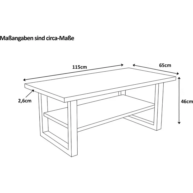 SAM® Couchtisch Patricia, Baumkante, Akazie, Eiche oder Mango, in 2 Größen erhältlich – Bild 2