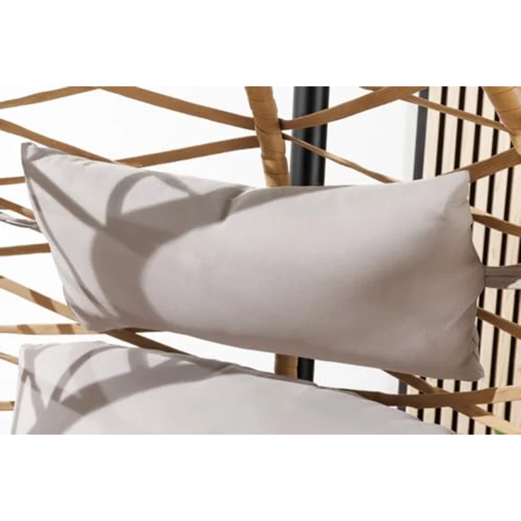 riess-ambiente Hängesessel IBIZA natur-beige / anthrazit (Einzelartikel, 1-St), Outdoor · Stahl · Gartenmöbel · zusammenklappbar · Polyrattan · Balkon – Bild 7