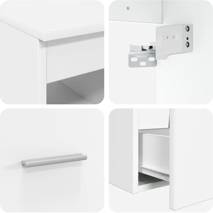 vidaXL Badezimmerschrank-Set 3 stk. Weiß 129 x 41 x 79,5 cm 3405843 – Bild 8