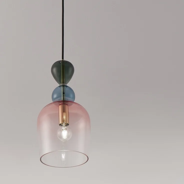 Nova Luce 9009234 MURANO Pendelleuchte 1-flammig Gold Multifarben E14