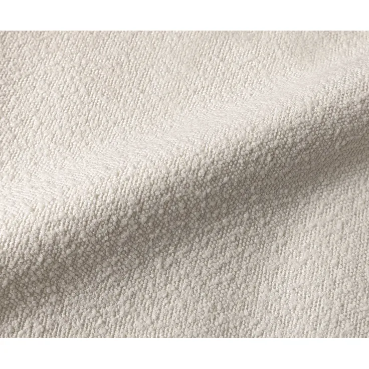 Polsterbettgestell Espazio 180x200 cm Bouclé Creme-Weiß mit Stauraum
