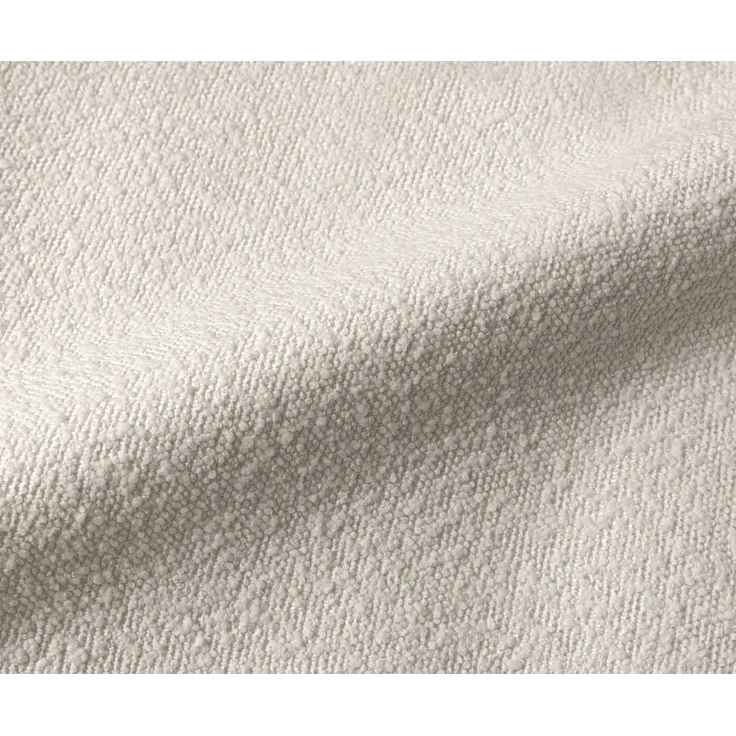 Polsterbettgestell Espazio 180x200 cm Bouclé Creme-Weiß mit Stauraum