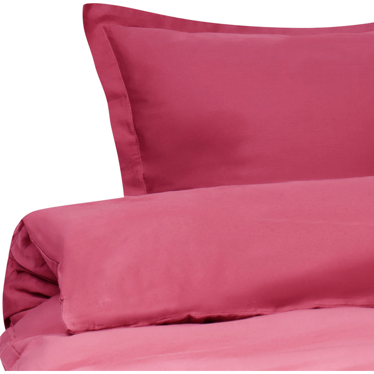 Bettwäsche-Set PARKROSE Baumwollsatin 220x240 cm Burgunderrot