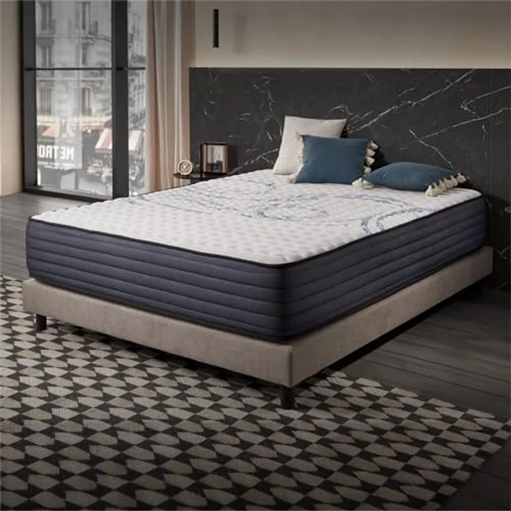 Naturalex | Perfectsleep | Matratze 140x200 cm | 30 cm hoch | Memory und Blue Latex-Technologie Extra Komfort HR | Fester Halt mit Atmungsaktivem Schaumstoff | Ergonomisch Entspannend – Bild 1