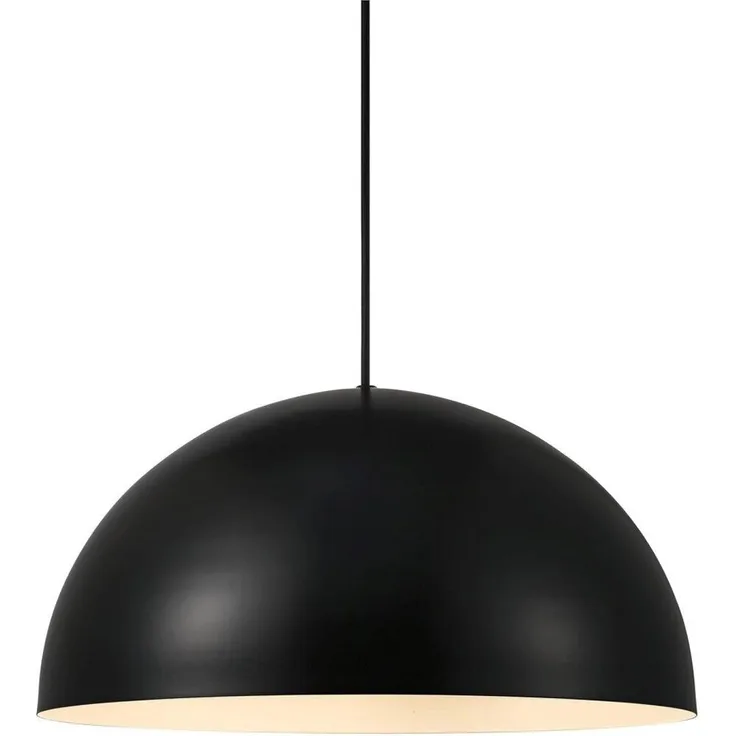 Nordlux Moderne Pendelleuchten Ellen 40 Ø 40 Cm Schwarz 1-flammig Rund, Schwarz, Kunststoff, Metall, 48573003