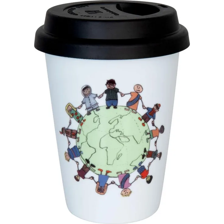 Könitz Coffee-To-Go Becher Eco - its our earth, Kaffeebecher, Becher, Tasse, Porzellan, 380 ml, 11 5 162 2457