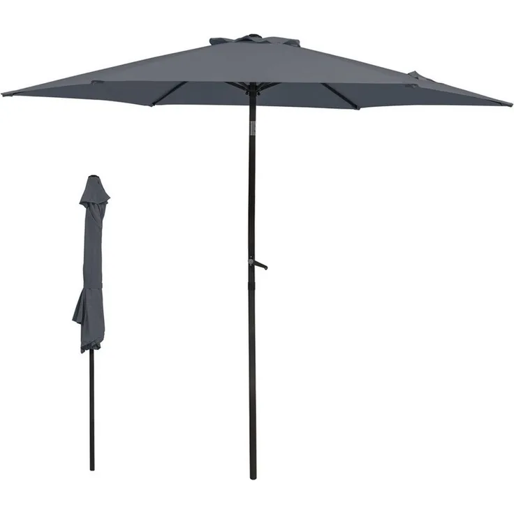 Thanaddo Sonnenschirm Gartenschirm Terrassenschirm Balkonschirm Marketschirm, Strandschirm mit Kurbel, UV Schutz, Windfest