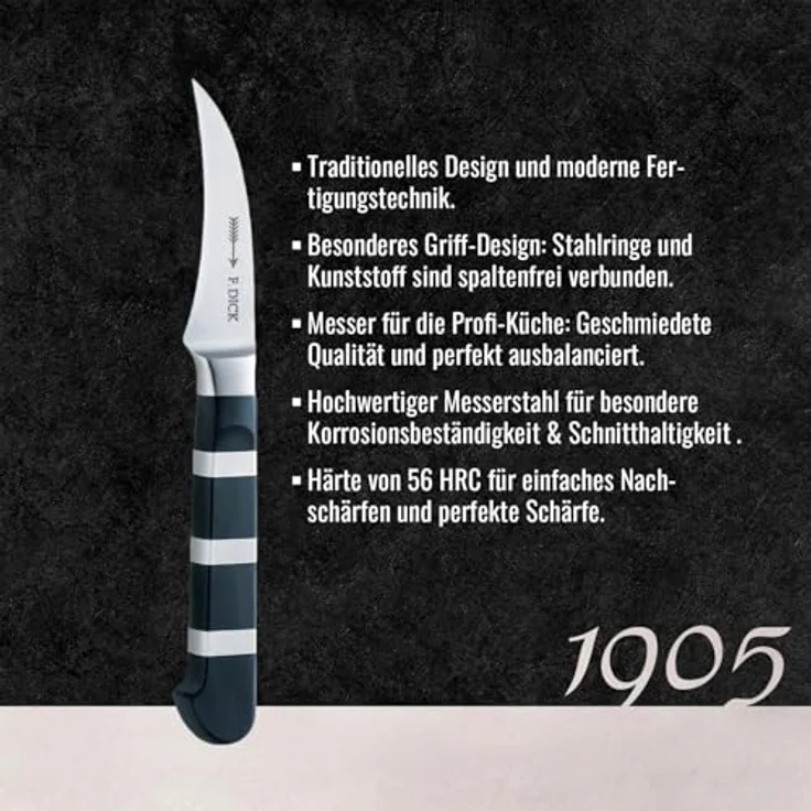 Tourniermesser 7cm Küchenmesser Messer Schälmesser Küchenhelfer Haushalt kochen – Bild 4