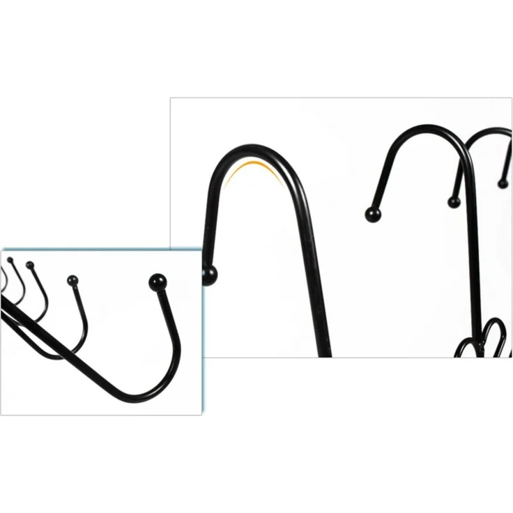 BAYLI Türgarderobe 2er Set 42,5cm Türgarderobe Metall für Montage über der Tür, Kleiderh – Bild 3