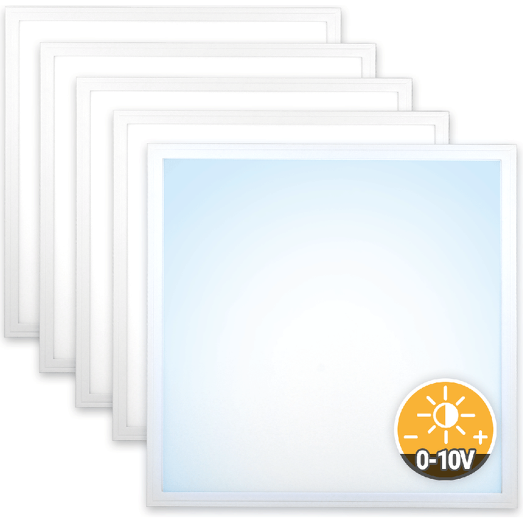 5x LED Panel 62x62 Tageslichtweiß 6000K 36W dimmbar 0-10V Slim Alu PLs3.0 – Bild 2